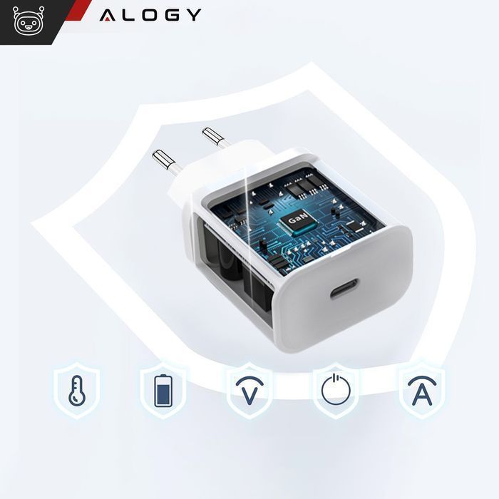 Ładowarka sieciowa szybka 30W USB-C USB typ C GaN PD do iPhone kostka