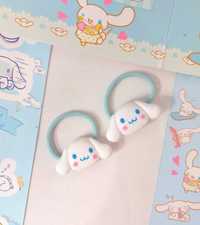 zestaw 2 sztuk gumek do włosów Cinnamoroll Sanrio Kawaii Hello Kitty