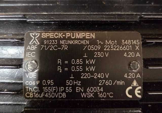 Sprzedam 6 szt. używanych jednofazowych silników elektrycznych.