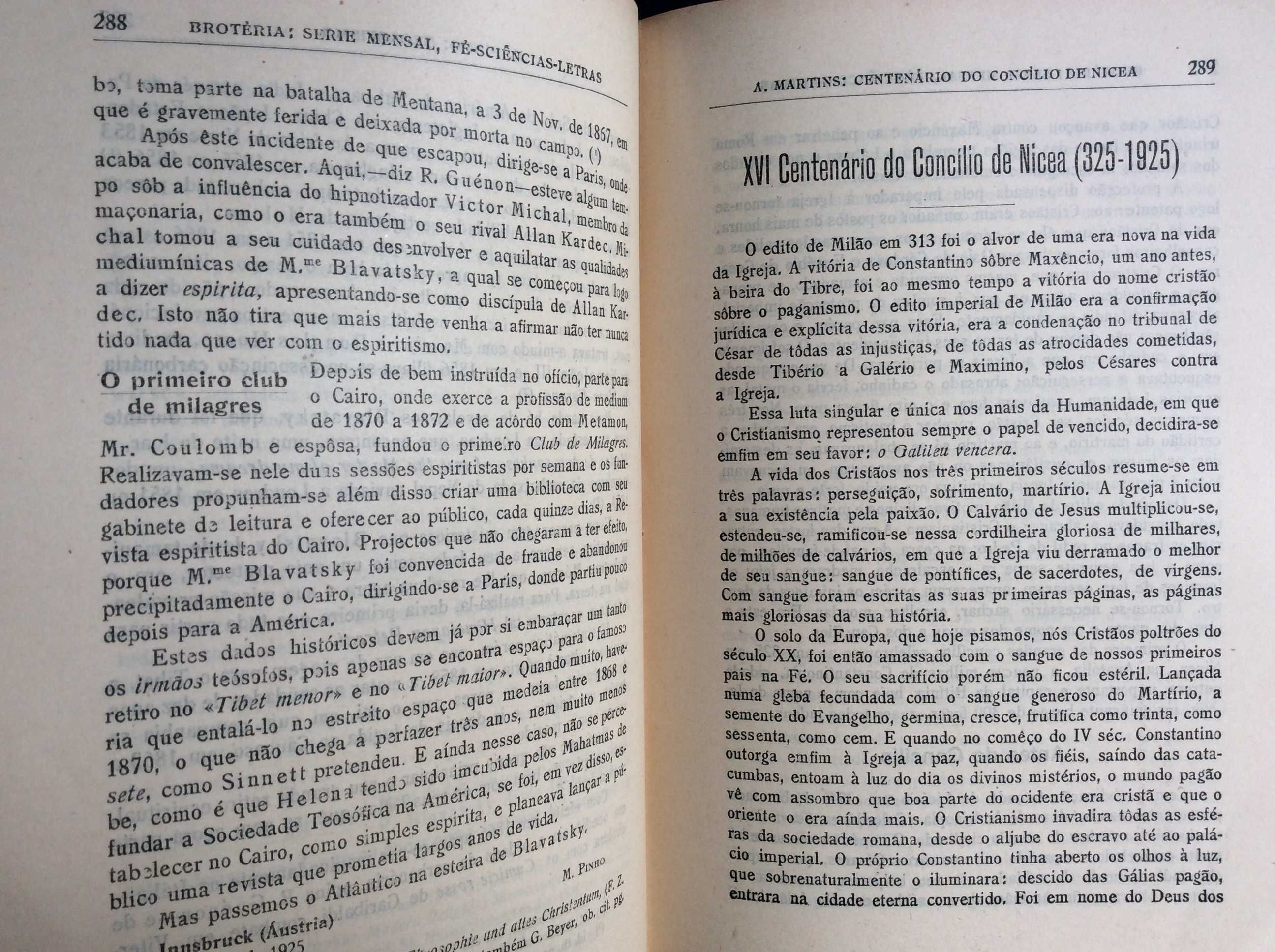 Brotéria. Fé - sciencias - letras Vol. I, Fasc. VI . Junho de 1925