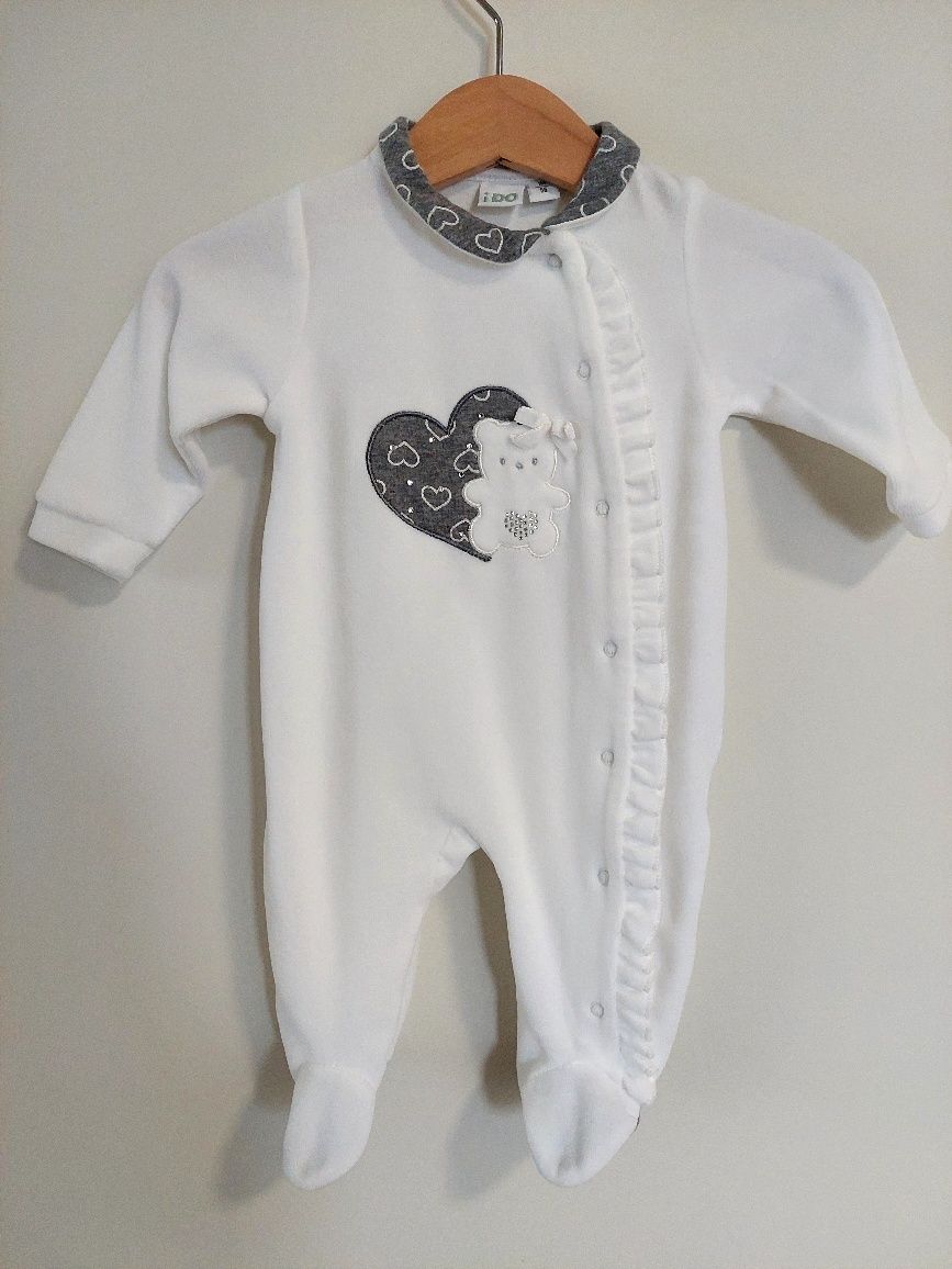 Babygrow veludo e mangas compridas IDO Tam. 1-3 meses