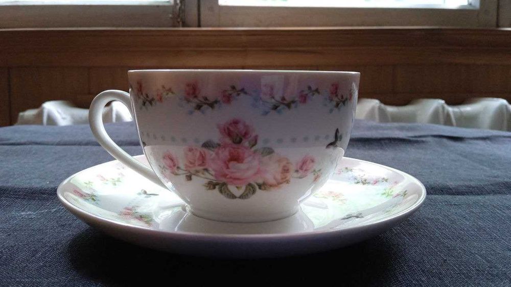 Набір троянда чашка+блюдце