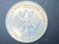Lote 5 moedas - Alemanha Niquel 2 Mark 20º, 30º e 45º Aniversário RFA