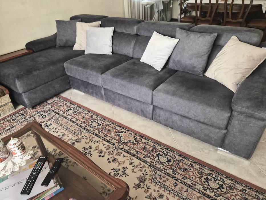 Sofa chese long cinza