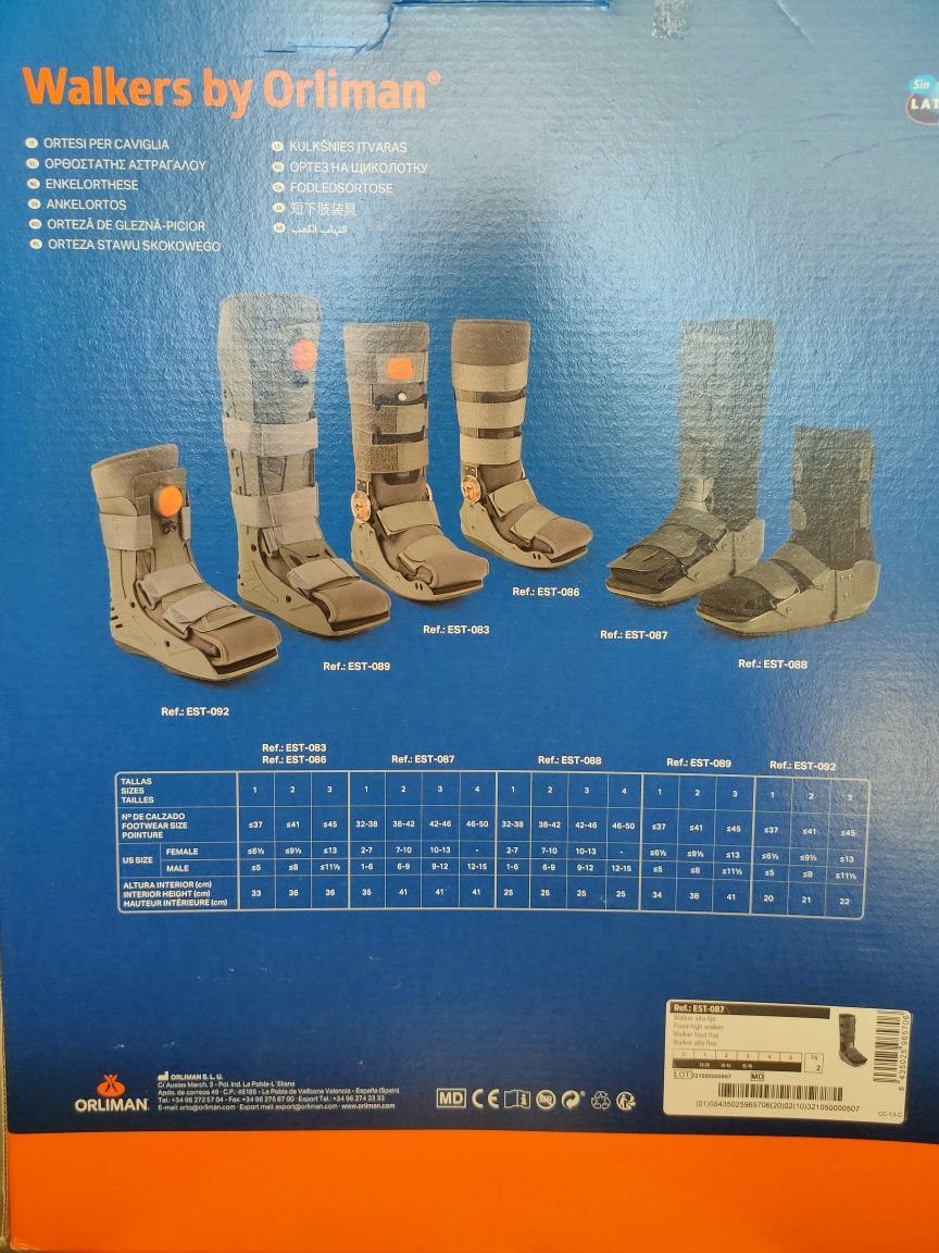 Bota Walker fixa Imobilizador de Tornozelo “Fixo-Walker”