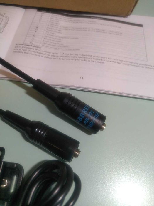 Nowy Radiotelefon Baofeng UV-5RH Zaprog USB-C Dodatkowa Długa antena