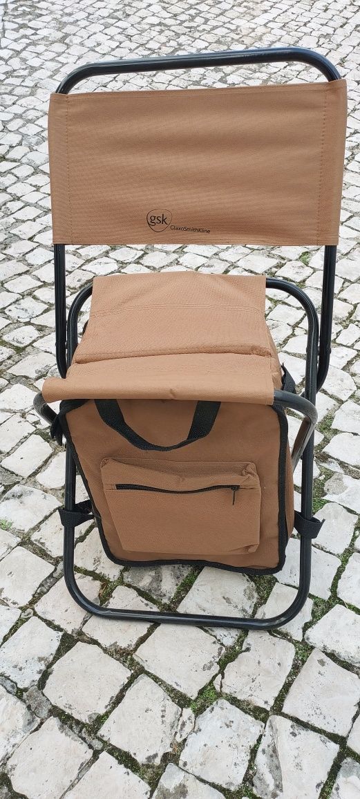 Cadeira mochila picnic com kit refeições