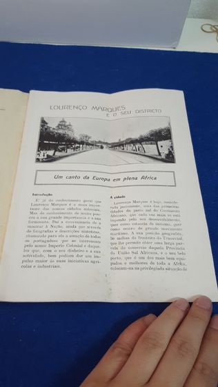 Rara brochura de Lourenço Marques e o seu districto . 1929