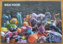 Mini PUZZLE Ikea food 20 części 3+ JAK NOWE!!