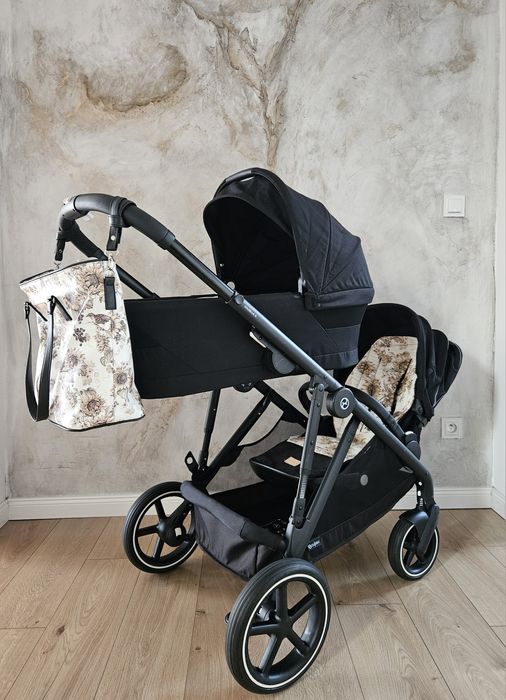 Wózek Cybex Gazelle S, podwójny/rok po roku, gondola + 2 siedziska