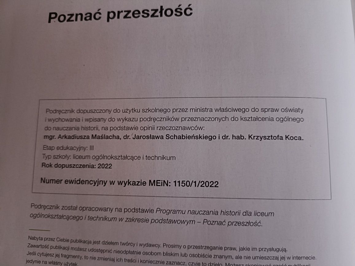 Podręcznik do Historii 1