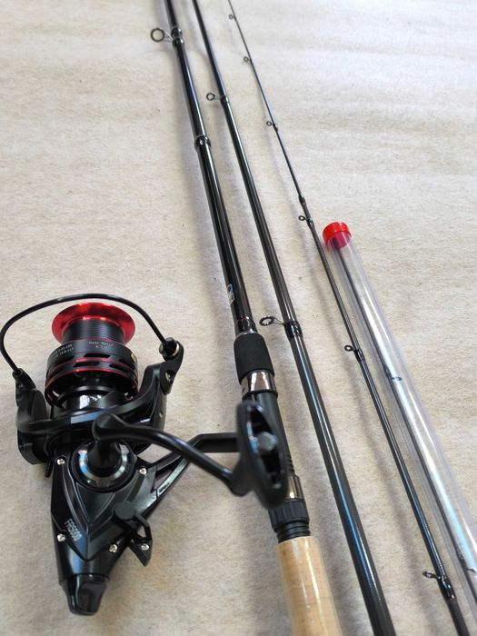 Zestaw Wędka feeder 360 master + Kołowrotek wolny bieg + żyłka 500m