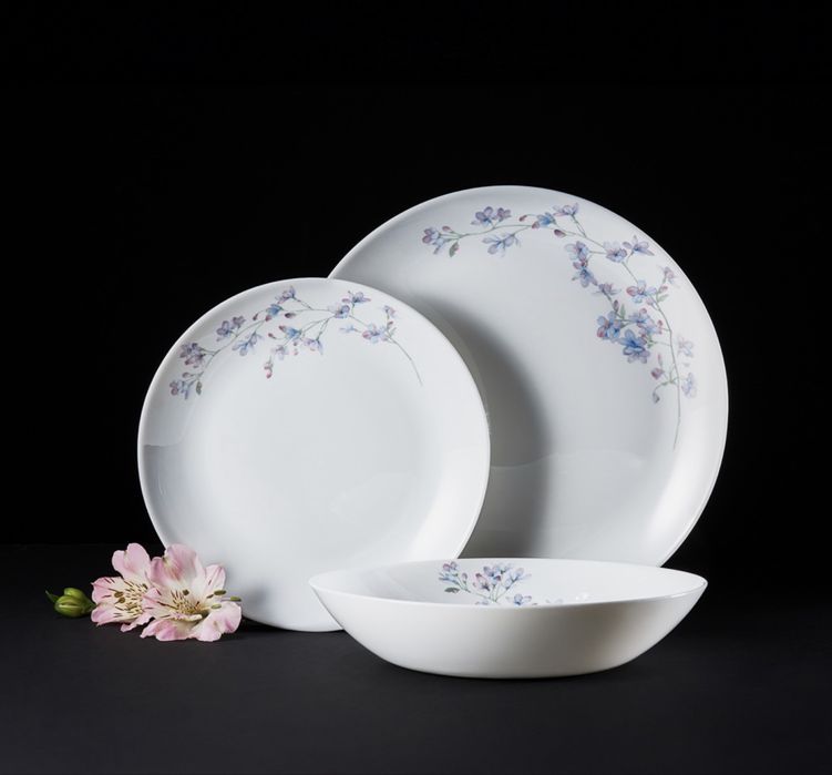 Serwis obiadowy dla 6 osób Linum 18-elementowy AMBITION