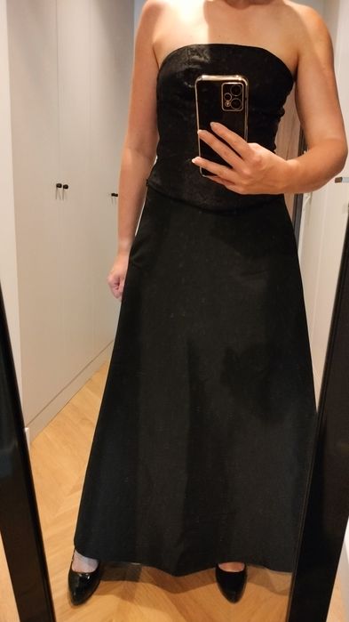 Dwuczęściowa sukienka w stylu rockowym vintage sylwester studniówka