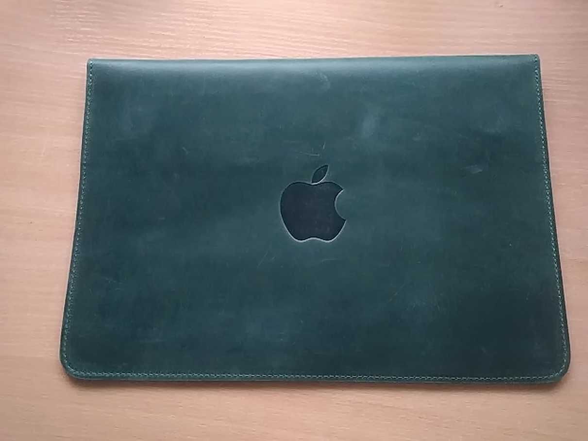 ШКІРЯНИЙ Чохол-конверт на магнітах для MACBOOK 15 ДЮЙМ зелегий