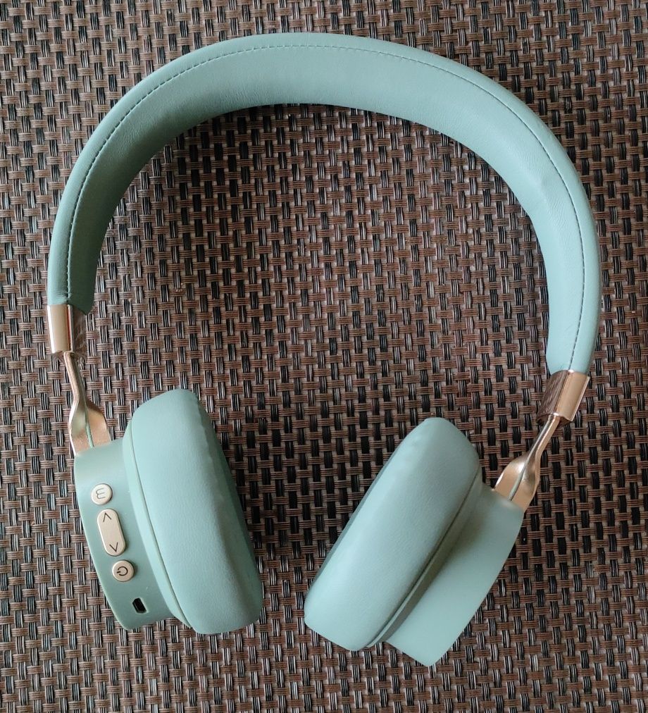 Bezprzewodowe słuchawki wokółuszne Bluetooth 5.3 zielony P3