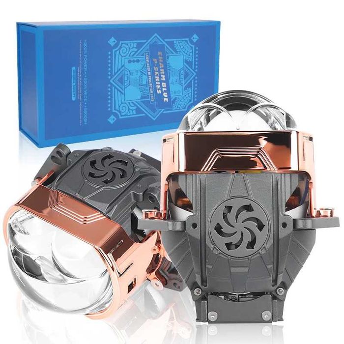 Бі-лед лінзи 3.0" з лазером 6000К 100вт