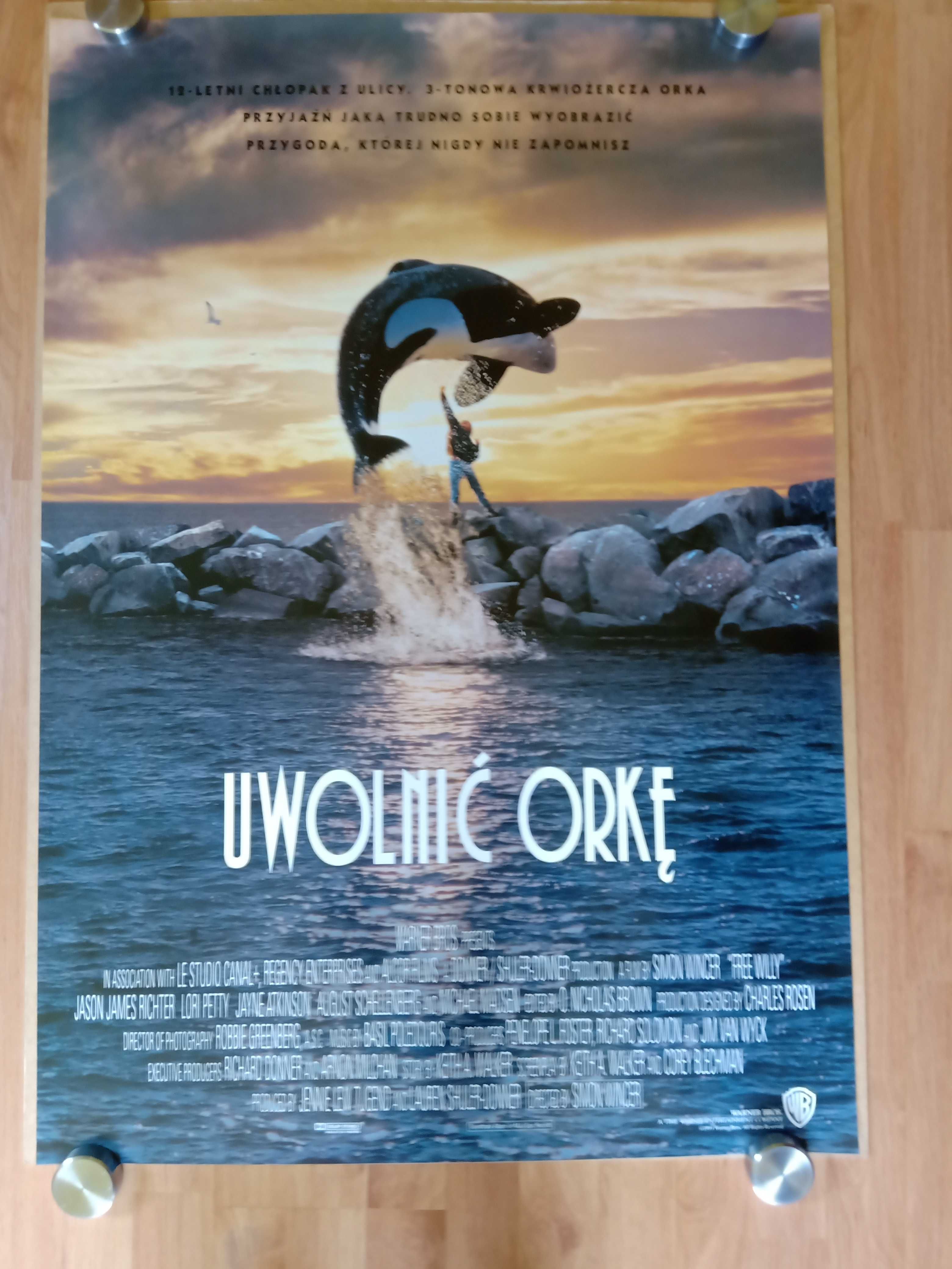 Plakat filmowy UWOLNIĆ ORKĘ/Oryginał z 1993 roku.