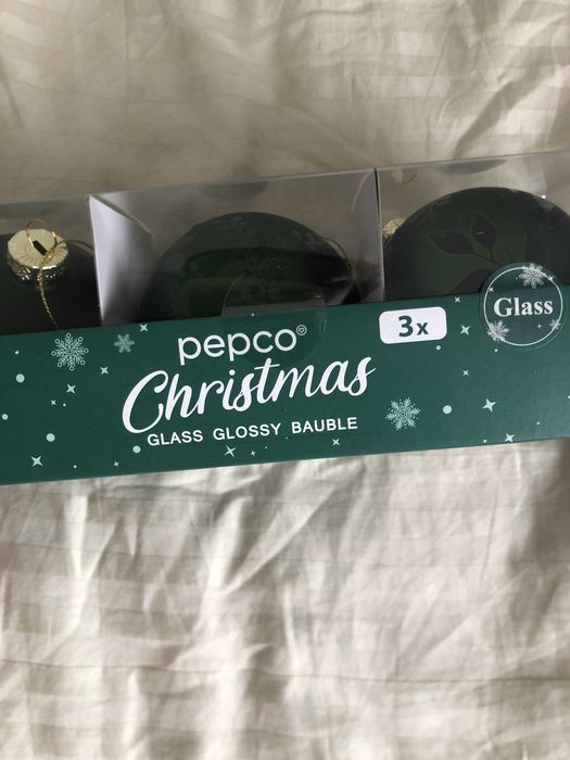 Zestaw szklanych bombek Pepco