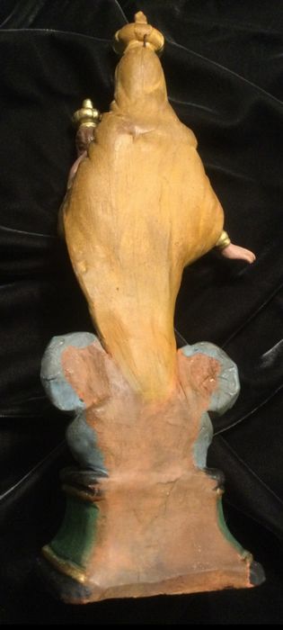 Escultura Nossa Sra. do Carmo - Terracota - Finais Séc XIX