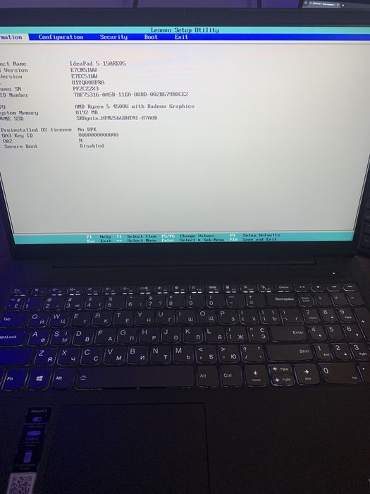 Lenovo ideapad 5 топкейс / батарея / корито