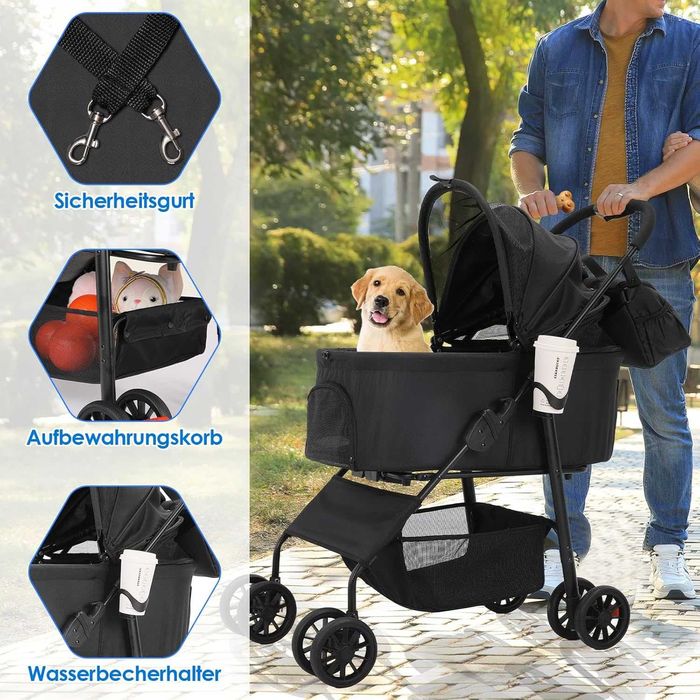 Nowy wózek dla psa / zwierząt / transporter / koszyk / klatka / A3173!