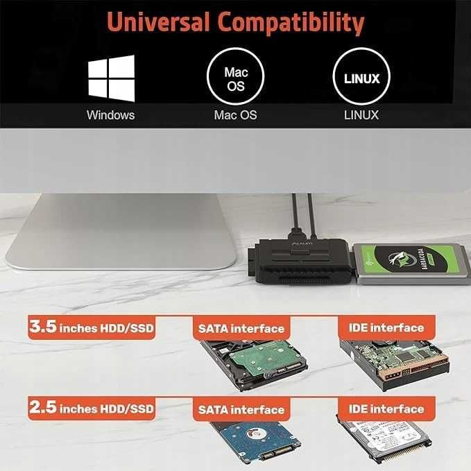 Adapter Alxum AS-S104A SATA IDE Usb C