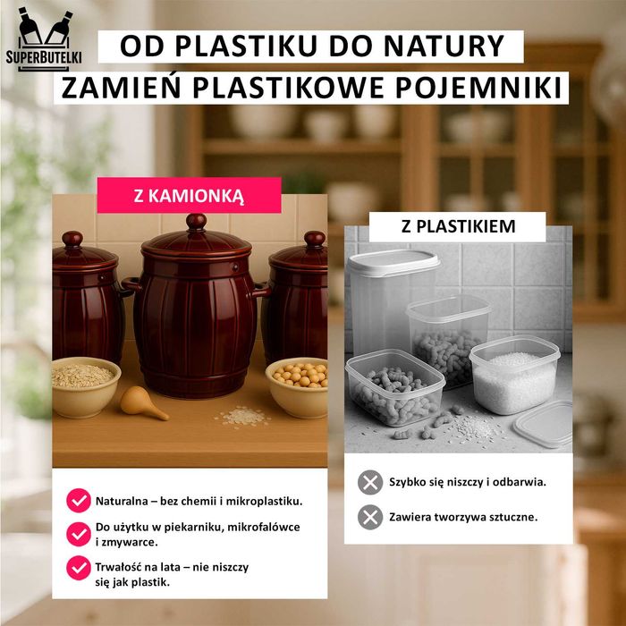 Pojemnik garnek ceramiczny kamionka 4 L na ogórki, kapustę wzór 2
