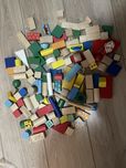 Klocki drewniane kolorowe