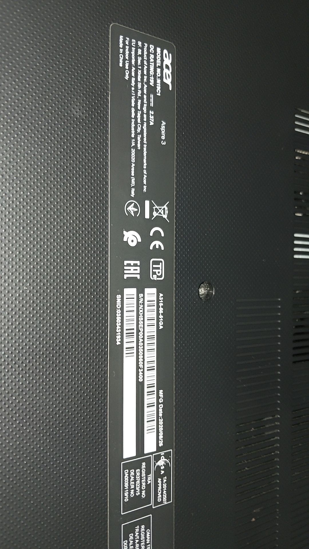 Laptop Acer Aspire 3