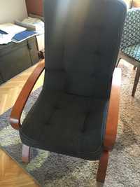 fotel szary, używany, w dobrym stanie