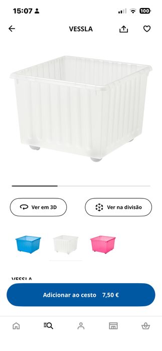 Caixas de arrumaçao ikeia vessla