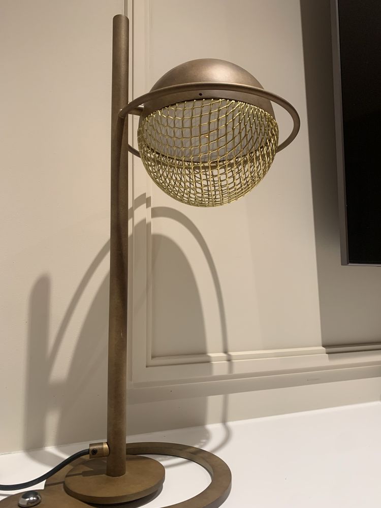 Lampa stojaca stolowa Masiero Iglu TL1 mosiadz brazowa LED