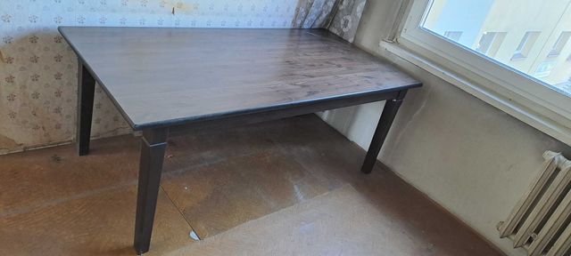 Drewniany duży stół brązowy jak nowy Ikea Markor Pilne !