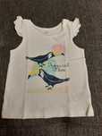 T-shirt koszulka z falbankami tukany r.86/92