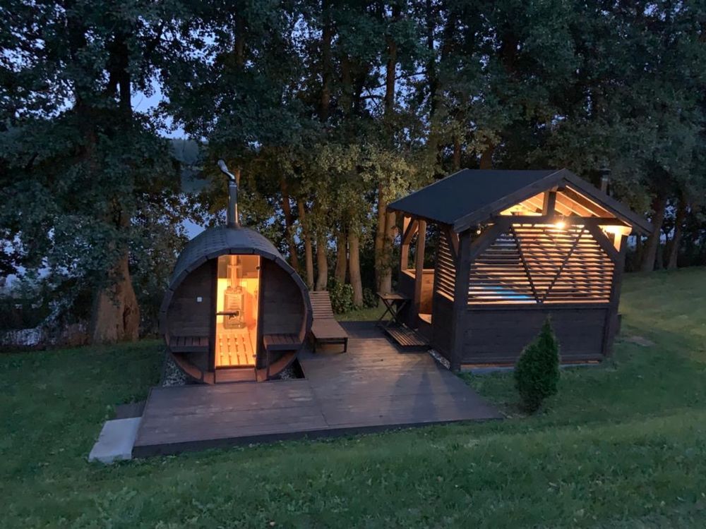Domek, Mazury, Ferie, Majówka Wielkanoc, linia brzegowa, Sauna, bania