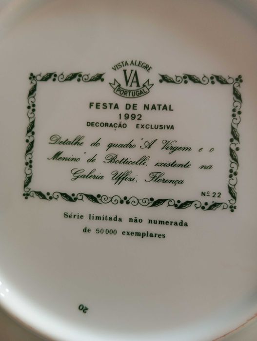 Pratos presepio vista alegre