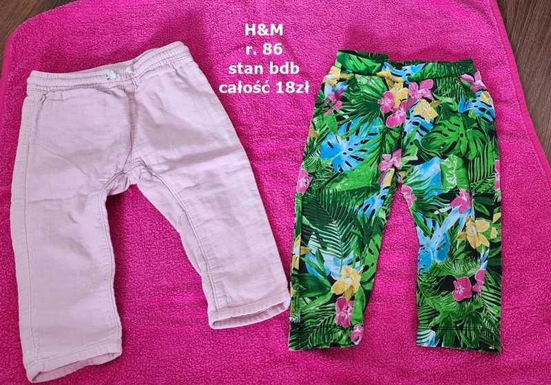 Spodnie letnie r. 86 H&M, Zara