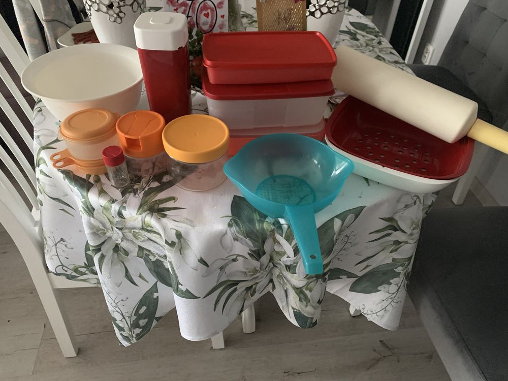 Tupperware cedzak sitko chlebak alegra miska i kosz