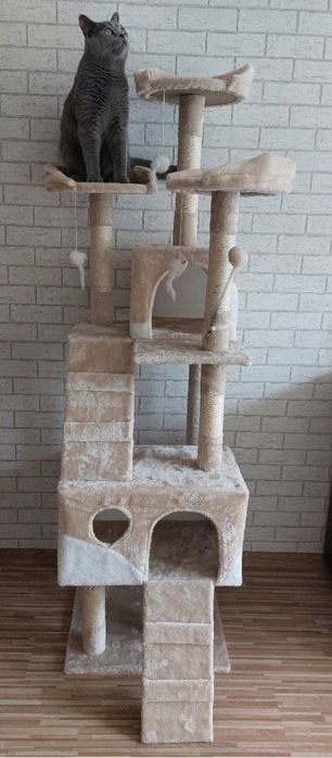 Drapak dla kota XXL duży beżowy NOWY solidny
