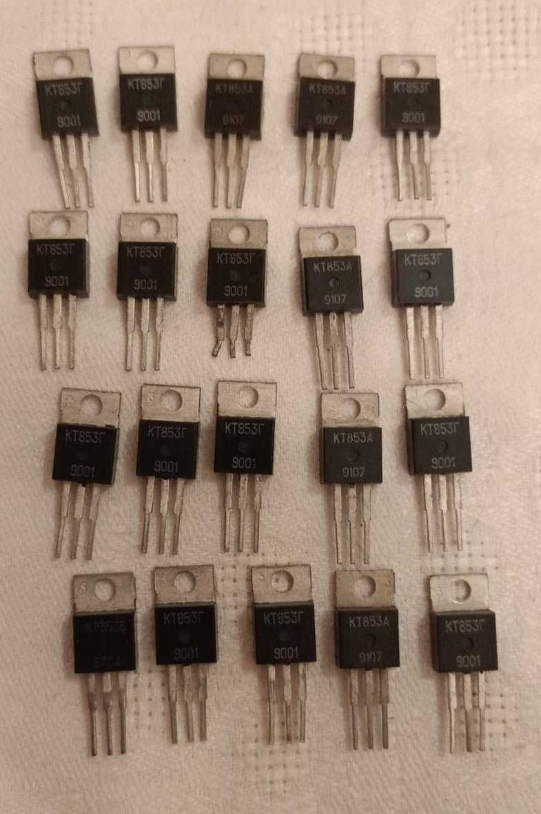 КТ818А, 819А,Б,В,Г, 853А,Б,Г, 863А, 829А,Б, 837Б,Д, 872А, 805АМ, 807Б