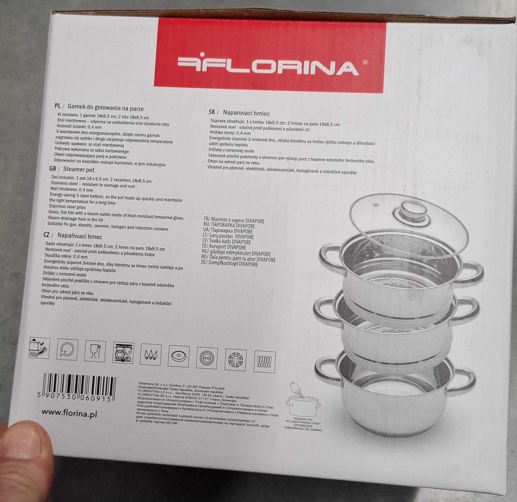 Garnek do gotowania na parze 4EL. FLORINA DIVAPORE 18cm !