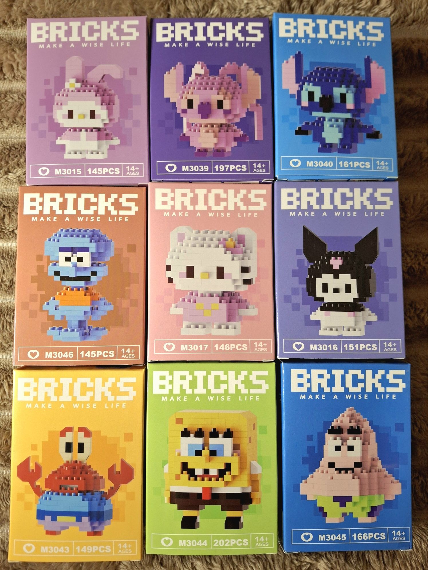 Міні-конструктори Bricks | Брікс конструктор персонажі мультфільмів