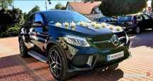 Auto do ślubu i na inne uroczystości Mercedes Benz GLE kolor czarny