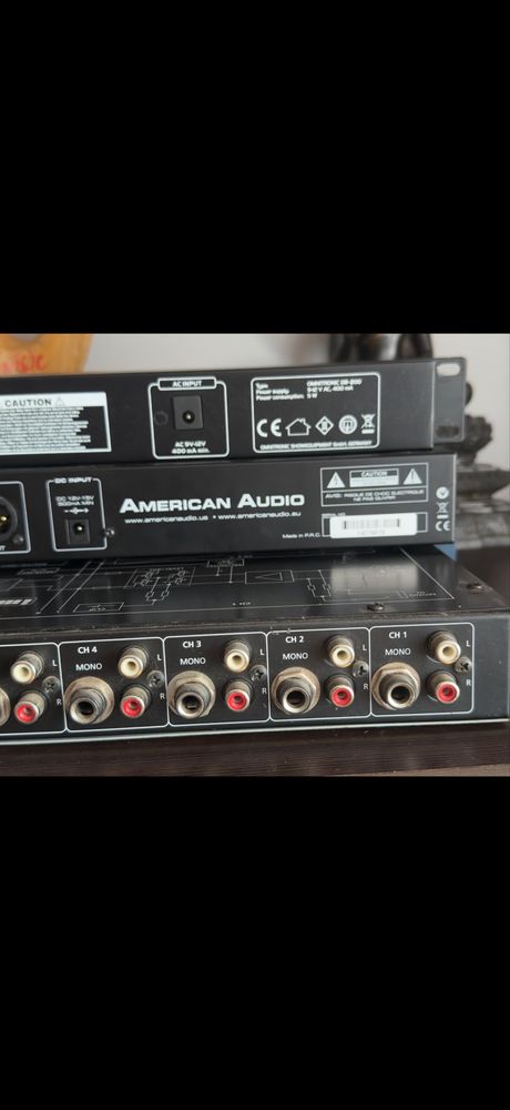Sprzet audio rack wskazniki db + mixer