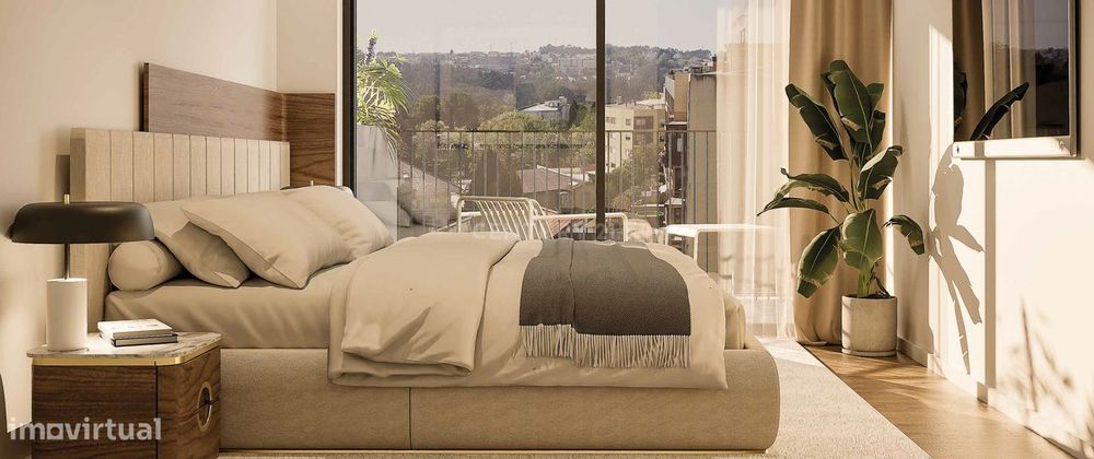 Apartamento T1 com terraço, em condomínio com piscina