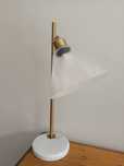 Lampka metal marmur