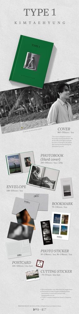 V photobook Type 1 BTS cd відкритий