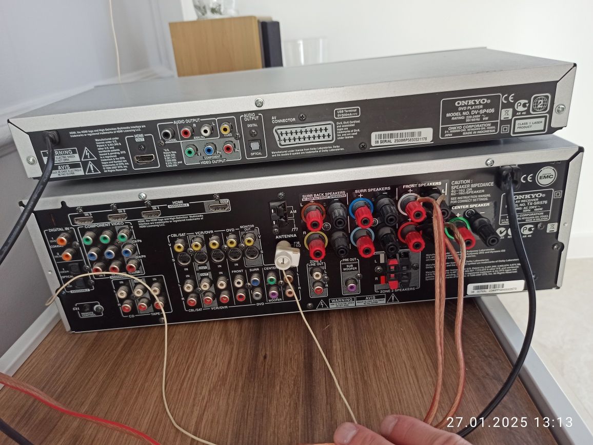 Kino domowe 7.1 _ ONKYO TX-SR576 _ amplituner + DVD