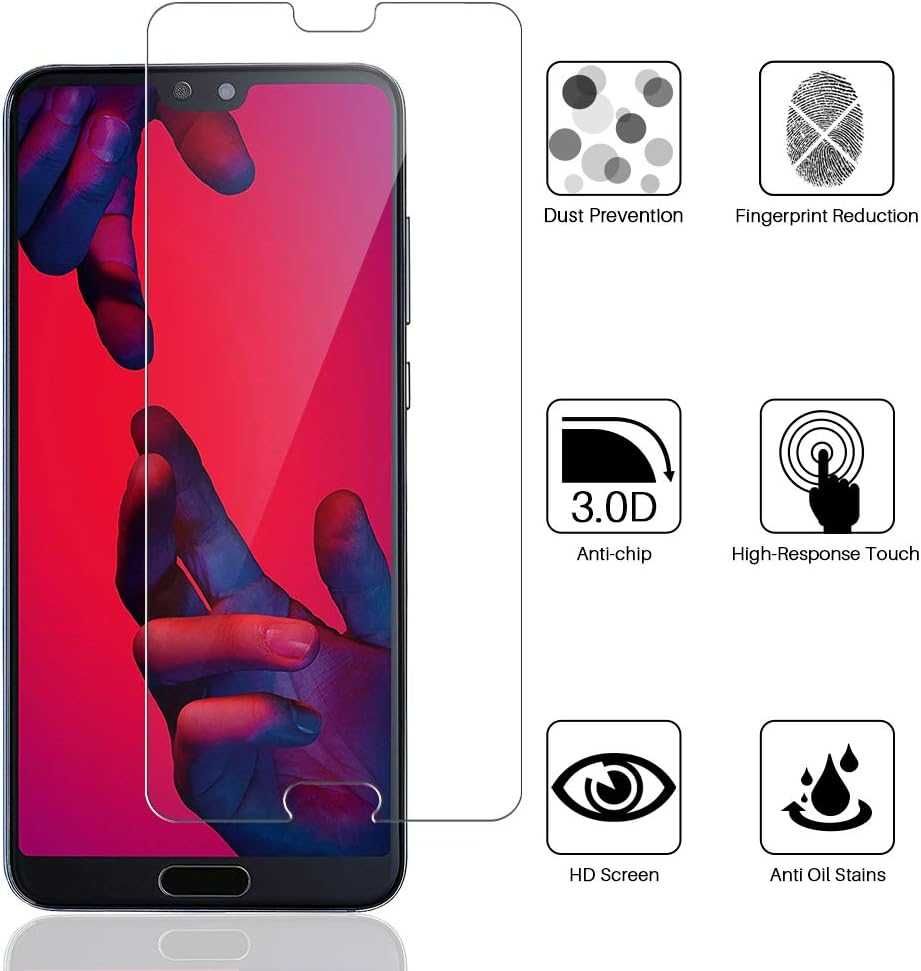 LϟK 3-pak ochraniacza ekranu do Huawei P20 Pro - szkło hartowane